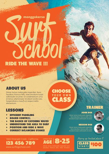 Surf School #Affiliate #Surf, #ad, #School School Flyer, Surf Poster, Surf Design, Surf School, Surf Lesson, Poster Ads, Vintage Surf, School Posters, Edit Text