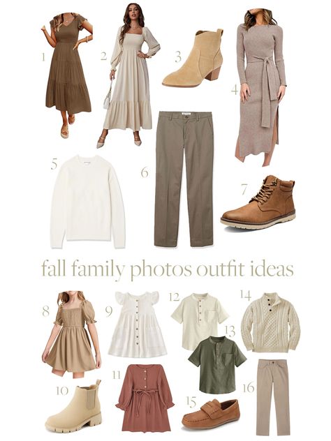 3. Tan Booties - These women’s booties are perfect for your family pictures and the rest of fall! Grab them for $40! 4. Tie Waist Dress - This tie waist dress comes in all the best colors! It’s currently 25% off + theres and ADDITIONAL 30% off coupon you can clip! Neutral Family Photo Outfits, Outfit Ideas From Amazon, Neutral Family Photos, Family Photo Outfit Ideas, Family Photo Outfit, Photo Outfit Ideas, Neutral Dress, Fall Family Photo Outfits, Fall Family Pictures