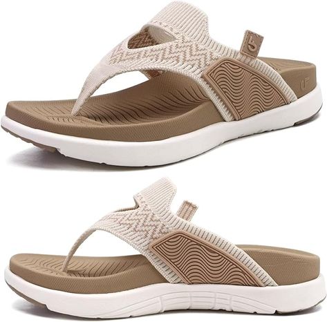 COFACE Womens Fashion Orthotic Flip Flops Recovery Walking Lightweight Athletic Thick Yoga Mat Cushion Thong Sandals With Comfortable Plantar Fasciitis Arch Support Adidas Flip Flops, Orthotic Flip Flops, Casual Beach Sandals, Sandals Wedges, Summer Flip Flops, Womens Sandals Wedges, Mens Wear, Women Sandals, Womens Sandals Flat