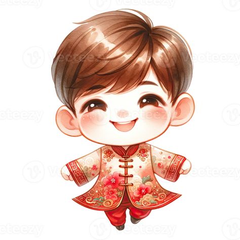 AI generated Watercolor Chinese boy wear red changshan suits for lunar new year Wear Red, Boys Wear, Lunar New Year, Chinese Boy, Wearing Red, Lunar New, Free Png, Royalty, Royalty Free