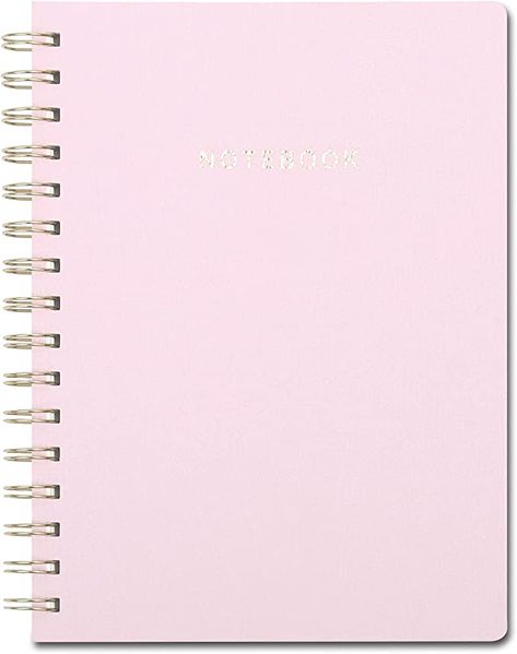 AmazonSmile: TSFPapier Spiral Notebook, College Ruled Paper，Soft Cover Business Journal with Big Pocket, Widen 8.5" x 6.34", Wirebound Memo Notepads, 160 Pages, for Work and School Supplies, Pink : Everything Else College Ruled Paper, Pink Everything, Cute Stationary School Supplies, Pink Notebook, Memo Notepad, Spiral Notebook Covers, Ruled Paper, Ruled Notebook, Back To School Essentials