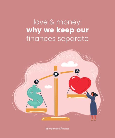 Money plays a major role in most romantic relationships, whether or not we like to admit it. In fact, money is often cited as a leading cause of divorce. As a professional over-thinker, I’ve spent a lot of time going over how best to manage finances in my relationship. In this post, I’ll discuss the reasons why we keep our finances separate and explain how it contributes to our financial goals and relationship dynamics. Money And Relationships, Manage Finances, My Relationship, Relationship Dynamics, Finance Organization, Managing Finances, Admit It, Financial Goals, Most Romantic