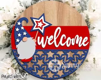 SunnySproutDesign - Etsy Canada Cow Door Hanger, Wreath Centers, Farmhouse Door Hanger, Sell Embroidery, Welcome Door Sign, Patriotic Door Hanger, Custom Farmhouse, Glow Forge, Vinyl Stencil