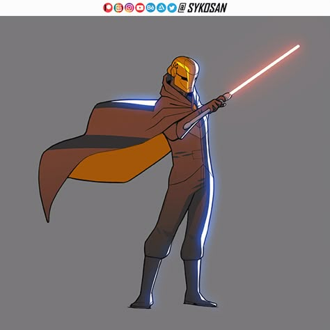 ArtStation - Star Wars Fan Animation, Sykosan Starwars Jedi, Animation Drawing Sketches, 2d Character Animation, Fan Animation, Anakin Vader, Star Wars Characters Pictures, Jedi Sith, Star Wars Concept Art, Animation Sketches