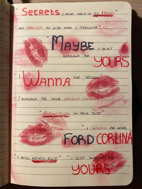 [𝑺𝒂𝒗𝒆 & 𝑭𝒐𝒍𝒍𝒐𝒘]~♡´･ᴗ･`♡ Wanna Be Yours Song, Kiss Lyrics, Kiss Songs, Lyric Drawings, Drawings For Boyfriend, Writing A Love Letter, Wanna Be Yours, Journal Inspiration Writing, Love Scrapbook