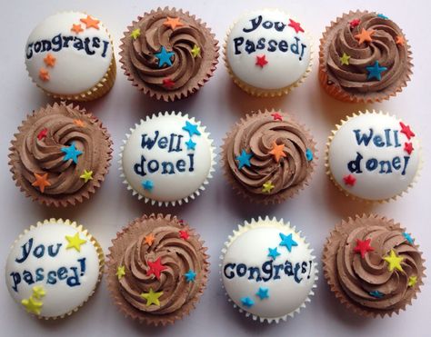 Exam congratulations cupcakes Congratulations Exam Results Cake, Congratulations Cupcakes Ideas, Congrats Cupcakes, Congratulations Cupcakes, Teen Cupcakes, Passed Exam, Exam Congratulations, Thank You Cake, Congratulations Cake