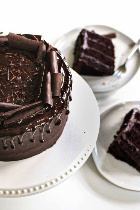 Costco Chocolate Cake, Chocolate Cake Layers, Costco Cake, Rich Cake, Cake Layers, Decadent Chocolate Cake, Moist Chocolate Cake, Chocolate Shavings, Fun Baking Recipes