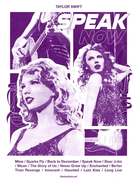 Taylor Swift Speak Now, Music Poster Design, Dorm Posters, Taylor Swift Posters, Poster Room, Speak Now, Picture Collage Wall, Tour Posters, Taylor Swift Album