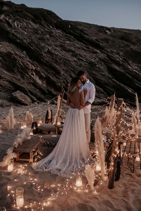 Rock Beach Wedding, Alternative Beach Wedding, Fantasy Beach Wedding, Celestial Beach Wedding, Enchanted Beach Wedding, Beach Ceremony Wedding, Beach Wedding Dance Floor, Beach Wedding Set Up, Beach Wedding Reception Decorations