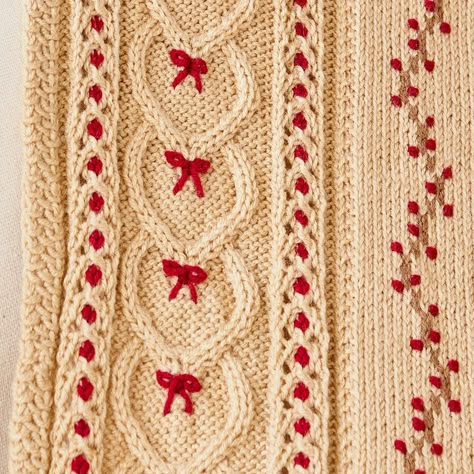 Introducing our Knit Afghan Contest 3rd place winner! The Country Charm Throw is designed by Georgia Vincent and features Red Heart Super Saver Yarn. Warm colors, beautiful cables and a classic design make this a lovely throw for any home. Requires 32" circular needle size 7. Size 44" x 58". Heart Cable Knit Pattern, Knitting Heart Pattern, Knitting Heart, Christmas Knits, Knit Afghan, Knit Heart, Red Heart Super Saver Yarn, Design Knit, Knit Christmas