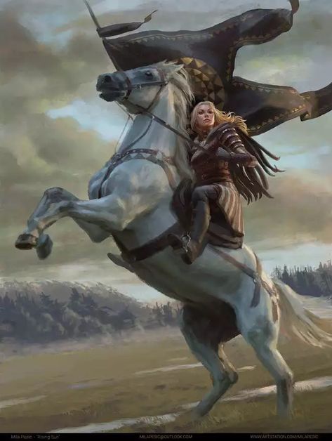 Imgur Post - Imgur Knight On Horse, Medieval Artwork, Medieval Woman, Female Armor, Female Knight, Anime Warrior, Rising Sun, Horse Art, Anime Artwork