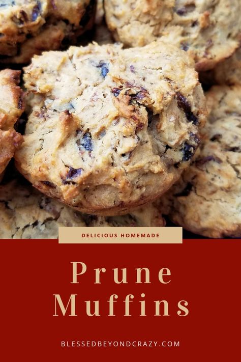 Prune Muffins, Prune Recipes, Dried Prunes, Muffins Breakfast, Food Recipes Healthy, Gluten Free Muffins, High Fiber Foods, Healthy Muffins, Healthy Sweets