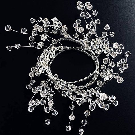 Amazon.com: Crystal Bead Garland Ice Wire Clear Garland Diamond Acrylic Plastic Crystal Jewel Bead String Branch Garland Strands DIY Crafts Floral Arrangement for Wedding Party Home Decor (Diamond) : Home & Kitchen Crystal Garland Wedding, Bead Garland Christmas Tree, Couronne Diy, Wedding Party Bouquets, Christmas Tree Beads, Crystal Garland, Boda Diy, Wedding Centerpieces Diy, Diy Centerpieces