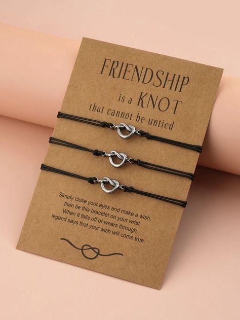 OC gives Maya a friendship bracelet for their shared birthday and its a good thing there are 3 of them Friendship Knot, Best Friend Cards, Bff Jewelry, Best Friend Bracelets, Rope Jewelry, Bracelet Love, Bracelet Knots, Friend Bracelets, Uk Gifts