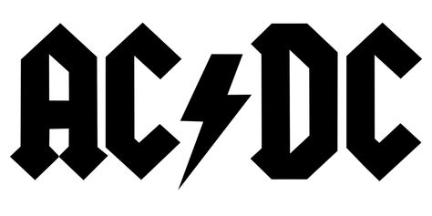 Meaning AC/DC logo and symbol | history and evolution Acdc Tattoo, Ac Dc Logo, Acdc Logo, Dc Logo, Rock Band Logos, Band Patches, Silhouette Stencil, Logotype Design, Desenho Tattoo