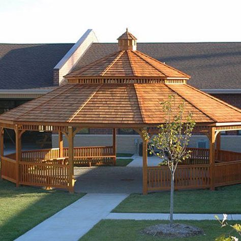 Wood Gazebo, Small Gazebo, Round House Plans, Large Gazebo, Hot Tub Gazebo, Barn Party, Gazebo Plans, Wooden Gazebo, Backyard Gazebo