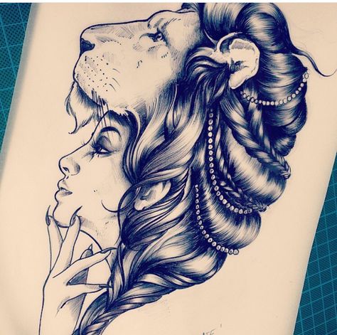 Leo lady Lady And Lion Tattoo, Leo Mermaid Tattoo, Leo Goddess Tattoos For Women, Leo Goddess, Leo Women Tattoos, Lion Lady Tattoo, Leo Goddess Tattoo, Leo Woman Tattoo, Half Woman Half Lion Tattoo Leo