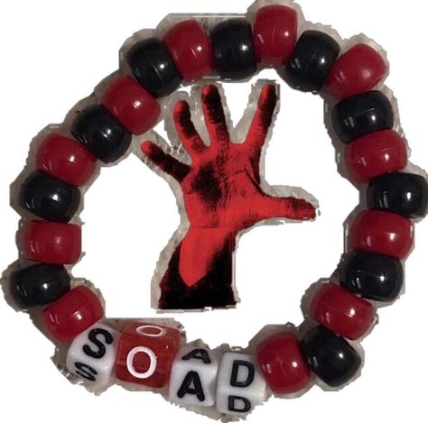 Korn Kandi, Deadpool Kandi, Kandi Inspo, Kandi Ideas, Kandi Patterns, Bracelet Ideas, Deadpool, Bracelet, Pattern