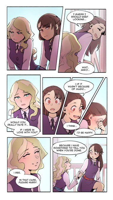 teires sur Twitter : "kiss kiss fall in damage to school property https://t.co/OKlynClePt" / Twitter My Little Witch Academia, Little Witch Academia, Anime Witch, Cartoon Eyes, Lesbian Art, Yuri Manga, Witch Academia, Another Love, Yuri Anime