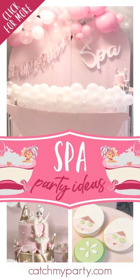 Spa Party Balloons, Spa Birthday Decor, Spa Themed Birthday Party Decorations, Spa Themed Birthday Party, Spa Party Decorations, Spa Birthday Party, Birthday Sleepover Ideas, Birthday Sleepover, Kids Spa