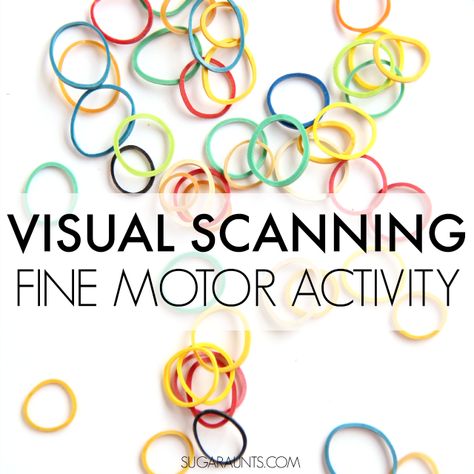 Visual Scanning Activity for fine motor skills and visual scanning in so many functional tasks like reading, word searches, puzzles. This visual motor activity creates a fidget toy to help sensory seekers with fidgeting, too. Visual Motor Activities, Visual Perceptual Activities, Visual Perception Activities, Visual Tracking, Fine Motor Activity, Fine Motor Activities For Kids, Vision Therapy, Occupational Therapy Activities, Quiet Time Activities