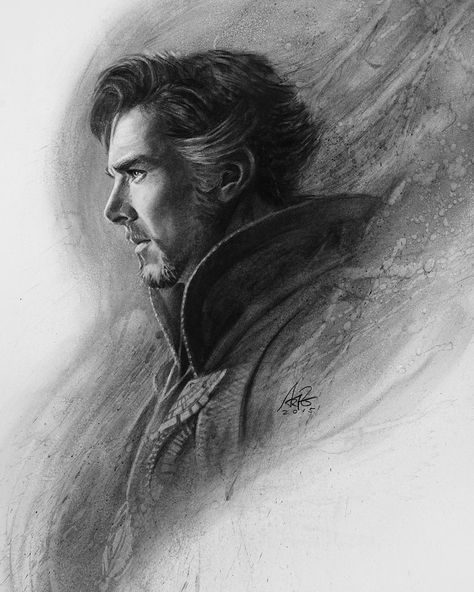 Dr Strange charcoal portrait completed! Looking forward to the movie for sure. 6hrs on this in total. 19x24inch. #drstrange #benedictcumberbatch. by artgerm Doctor Strange Sketch Pencil, Dr Strange Sketch, Dr Strange Drawing, Doctor Strange Sketch, Doctor Strange 3d, Artgerm Art, Doctor Strange Drawing, Dr Strange Movie, Stanley Lau