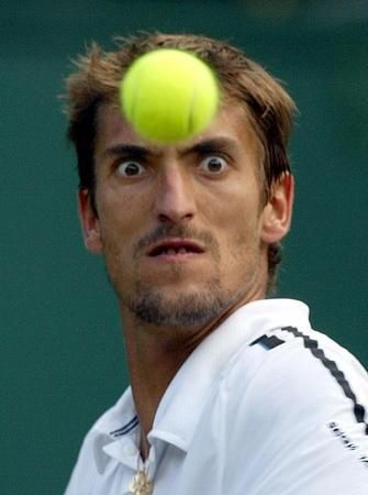 The awkward moment when a tennis ball is coming for your face and you just can’t move #funny #sports Bjj Memes, Funny Celebrity Pics, Jiu Jitsu Memes, Sports Fails, Funny Facial Expressions, Foto Sport, Funny Sports Pictures, Funny Expressions, Ju Jitsu