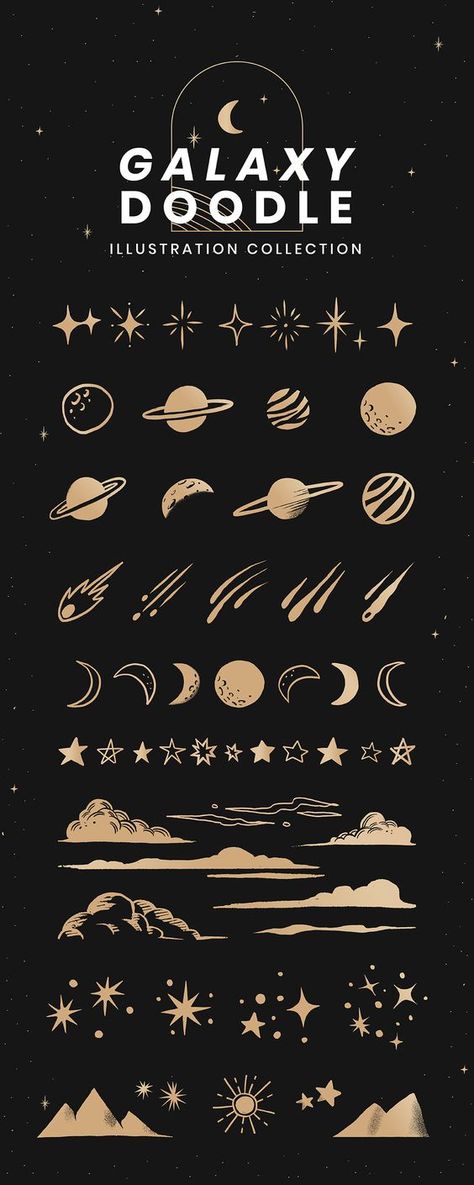 High Resolution Cute Galaxy Doodle Style Illustration Design Elements & Stickers #stickersprintable #stickersheets #funnystickers #stickerideas #aestheticstickers #cutestickers Space Journal Stickers, Galaxy Border Design, Digital Bujo Template, Digital Journal Inspiration, Space Border Design, Galaxy Stickers Aesthetic, Digital Journaling Aesthetic, Digital Journal Design, Aesthetic Designs For Journals