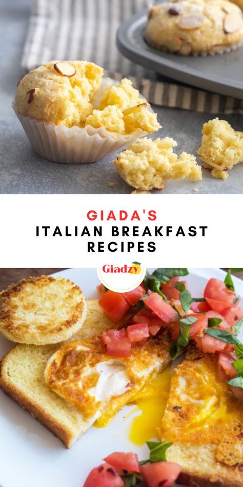 When we think of Italian food, we imagine pasta, pizza and all the good stuff – but we should be thinking about Italian breakfast recipes, too! From savory to sweet, Giada’s Italian breakfast recipes are a surefire way to kick off the day feeling good. Whether it’s a busy weekday and Giada’s signature chia seed pudding is the play, or it’s a Sunday morning and it’s time to indulge in something like ricotta gelato toast, there’s something for every mood (and every day) on this list! Ricotta Brunch Recipes, Italian Recipes Breakfast, Easy Italian Breakfast Recipes, Italian Brunch Torte, Breakfast Ideas Italian, Italian Brunch Recipes, Italian Breakfast Recipes Authentic, Italian Christmas Breakfast, Savoury Breakfast Recipes