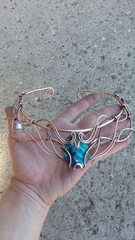 custom ordered necklace with shell Wire Wrapped Choker, Work Necklaces, Wrapping Inspiration, Copper Wire Jewelry, Wire Pendants, Wrapped Necklace, Princess Jasmine, Necklace Pendants, Necklace Diy