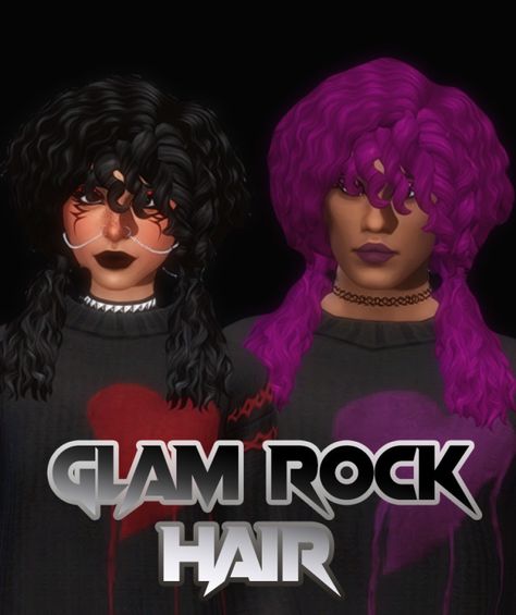 Sims 4 Cc Gothic Hair Maxis Match, The Sims 4 Cc Unisex Hair, Sims 4 Textured Hair, Sims 4 Jellyfish Hair, Sims 4 Metalhead Cc, Fnaf Sims 4 Cc, Sims 4 Cc Emo Hair, Glam Rock Hair, Rock Hair