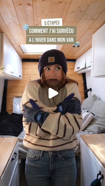 Adénora ✨Vanlife solo on Instagram: "Comment j’ai survécu à l’hiver dans mon van ? ❄️🚐

1/ Chaussons chausettes pour garder la chaleur aux extrémités 🧦
2/ Recouvrir le tapis de sol pour une isolation supplémentaire et un confort en chaussettes 
3/ Fermer l’espace avant du van avec un rideau thermique ❄️ Le foid provient principalement de l’avant où les fenêtres sont en simple vitrage
4/ Utiliser des stores occultants et isolants sur les fenêtres et les lanterneaux avant/arrière 🪟
5/ Investir dans un bon chauffage, j’ai le Truma combi CP 4 plus au gaz (GPL) 💨

Bonus : Adopter un tao pour vous tenir chaud 😏 (Pas le mien oh)

Si tu souhaites en savoir plus, j’ai créé un ebook pour aménager soi-même son van de A à Z ! 😍 
Mon site : allersimple-vanlife.fr 🚀🚐
.
.
.
#vanlife #fourgonamén Build A Camper Van, Build A Camper, Renault Master, Camping Car, Camper Van, Van Life, Tao, Van