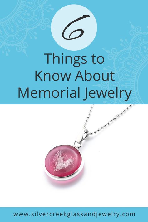 Photo of ash-encased memorial coin pendant  with text above that reads: 6 Things to Know About Memorial Jewelry Jewelry Made From Cremation Ashes, Cremation Jewelry For Ashes, Memorial Jewelry Ashes Necklaces, What To Do With Pets Ashes, Cremation Necklaces For Ashes, Ash Jewelry Cremation, Diy Cremation Jewelry, Cremation Ashes Ideas, Memorial Ashes Jewelry