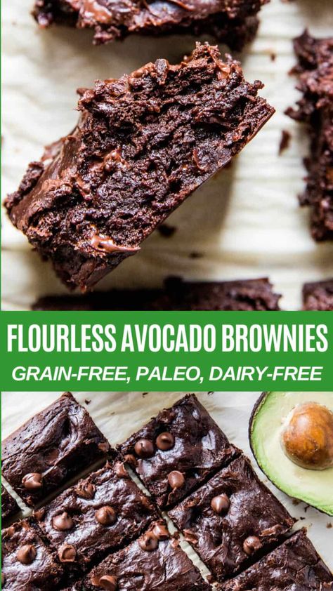 Avocado Baking, Brownies Avocado, Healthy Paleo Desserts, Brain Balance, Df Recipes, Paleo Brownies, Keto Thanksgiving, Dairy Free Brownies, Flourless Brownies