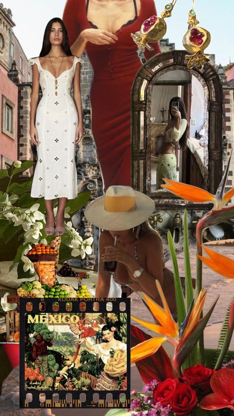 Mexican Luxury Aesthetic, Vintage Mexico Aesthetic, Mirrorpalais Aesthetic, Mexico Moodboard, Mexicana Aesthetic, Tanned Girls, Mexico Aesthetic, Mexico City Travel, Mexico Fashion