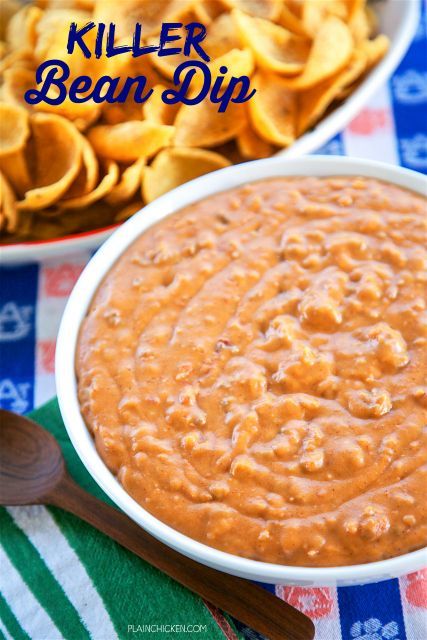 Apr 7, 2019 - Killer Bean Dip - only 5 ingredients! Refried beans, hamburger, taco seasoning, salsa and Velveeta. Can make on the stove or in the slow cooker. Elegant Canapes, Hamburger Taco, Refried Bean Dip, Football Friday, Mexican Dip, Mexican Dips, Bean Dip Recipes, Jalapeno Popper Dip, Mexican Appetizers