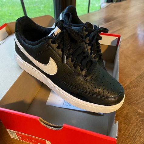 Nike Court Vision Low black WMNS Nike Court Vision Low, Nike Court Vision, Tennis Style, Court Vision, Shoes Tennis, Future Trends, Nike Shoes Women, Nike Cortez Sneaker, Shoes Women