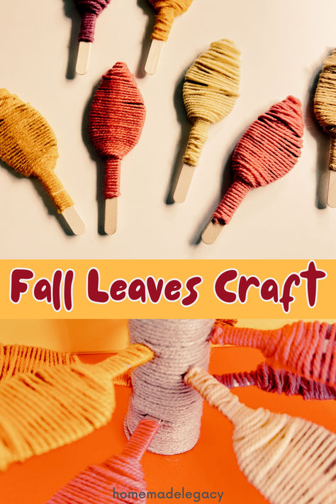 Step by step guide on how to create this beautiful fall leave craft with yarn and other basic craft materials.

#autumnleaves #fallcraft #craftsforkids Craft With Yarn, Leave Craft, Crafts With Yarn, Yarn Crafts For Kids, Autumn Leaves Craft, Fiber Crafts, Leaf Crafts, Crafty Kids, Beautiful Autumn