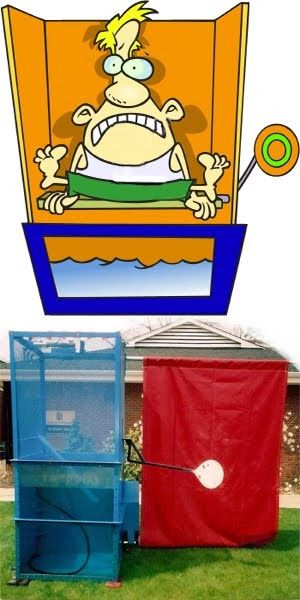 Dunking Booth, Backyard Party Games, Booth Diy, Surviving Summer, Dunk Tank, Grinch Christmas Party, Prom Themes, School Carnival, Diy Tank