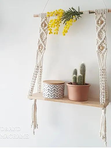 Wall Hanging Bookshelf, Macrame Wall Hanging Shelf, Macrame Wood, Hanging Wood Shelves, Hanging Bookshelves, Macrame Room, Wall Hanging Shelf, Macrame Shelf, Baby Wall Decor