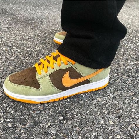 Nike Dunk Low Dusty Olive - Get yours now at Sneaker Burger! #sneakers #sneakerhead #kicks #kickstagram #sneaker #kicksonfire #igsneakercommunity #nicekicks #sneakerheads #solecollector #jordan #sneakernews #instakicks #shoes #jordans #complexkicks #sneakerfiles #yeezy #sneakerporn #kotd #airjordan #wdywt #sneakerholics #airmax #kicksoftheday #sneakerfreak #sneakerfreaker #nikerunning #basketball #nba Dunk Low Dusty Olive, Olive Outfit, Best Nike Sneakers, Olive Clothing, Air Jordan Sneakers, Jordan Sneakers, Fashion Menswear, Nike Dunk Low, Dunk Low