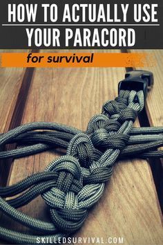 Paracord Uses: How To Actually Use Your Survival Paracord Paracord Uses, Survival Stuff, Paracord Knots, Survival Supplies, Paracord Survival, Survival Equipment, Survival Techniques, Paracord Projects, Homestead Survival