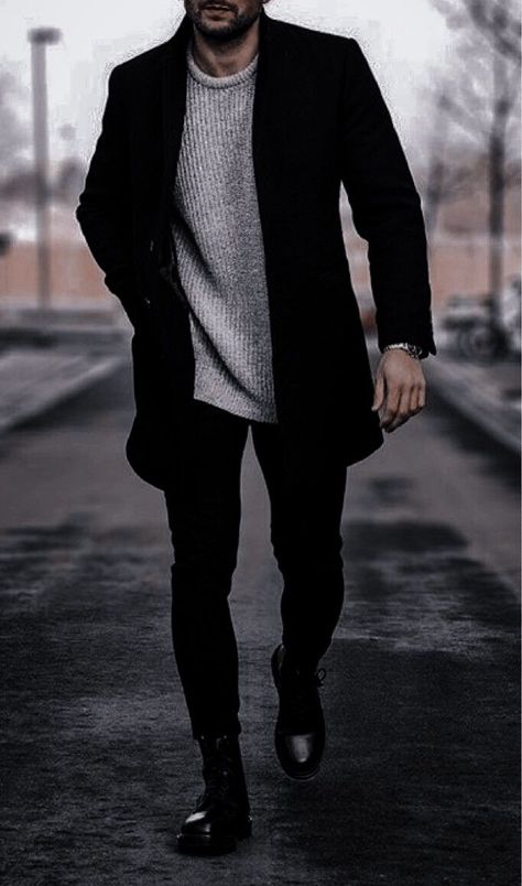 Black Peacoat Outfit, Outfits For Men Winter, Winter Outfit Ideas Casual, 2023 Winter Outfits, Winter Outfits 2022, Peacoat Outfit, Winter Outfits For Men, Best Casual Shirts, F Men