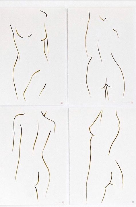 Woman Silouhette Aesthetic, Patings Art Ideas Simple, Legs Line Art, Nude Line Drawings, Nude Art Ideas Easy, Line Art Drawings Woman, Back Fine Line Tattoo, Women Outline Art, Women Figure Sketch