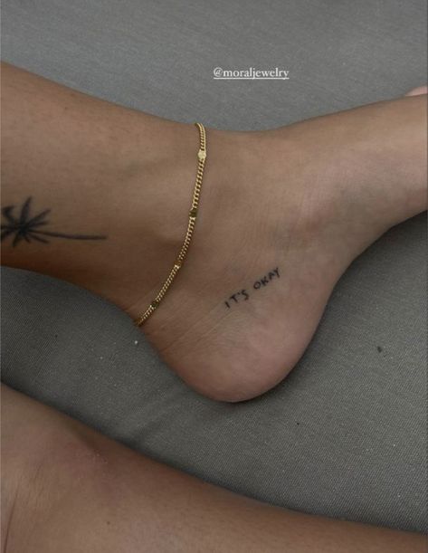 Inner Ankle Tattoos, Foot Tattoo Ideas, Ankle Foot Tattoo, Heel Tattoos, Tiny Foot Tattoos, Meaningful Word Tattoos, Cute Foot Tattoos, Cute Ankle Tattoos, Small Foot Tattoos