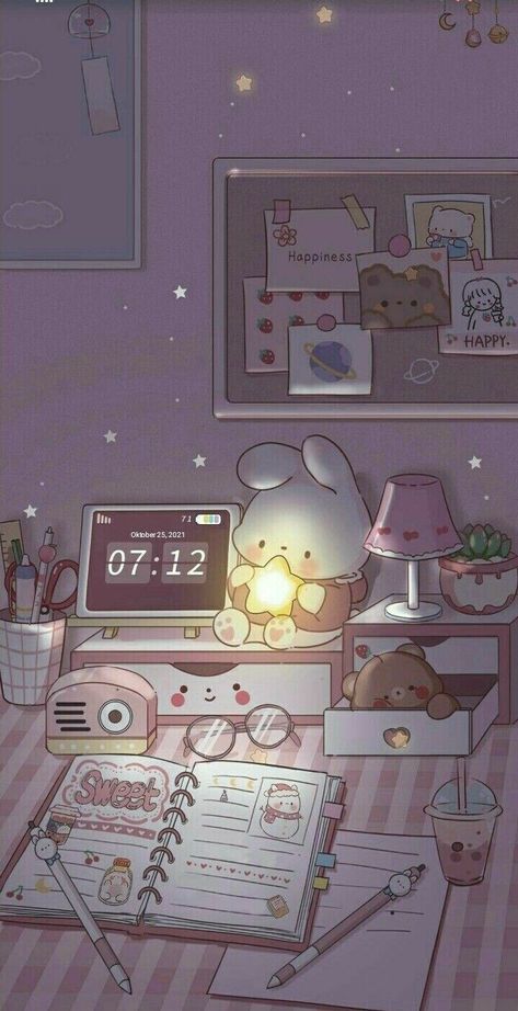 Kawaii Wallpaper, Phone Wallpaper, Desk, Bonito, Kawaii