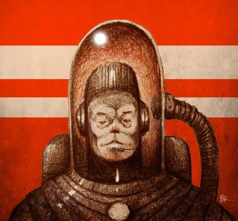 Spaceman Illustration Nik Henderson, Spaceman Illustration, Art Reference Photos, Traditional Art, Digital Painting, Buddha Statue, Art Reference, Statue, Illustrations