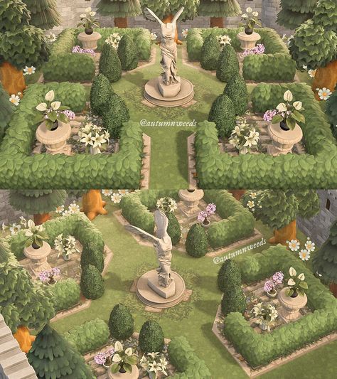 ali 🌿 on Twitter: "a statue garden 🌿 #acnh #acnhdesign #acnhinspo… " Animal Crossing Cafe, Cottagecore Animals, Cottagecore Animal Crossing, Ideas Animal Crossing, Acnh Cottagecore, Animal Crossing 3ds, Statue Garden, Ac New Leaf, Vegetable Farming