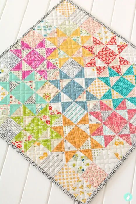 Ohio Star, Mini Quilt Patterns, Half Square Triangle Quilts, Classic Quilts, Quilt Care, Miniature Quilts, Star Quilt Blocks, Pdf Quilt Pattern, Star Quilt Patterns