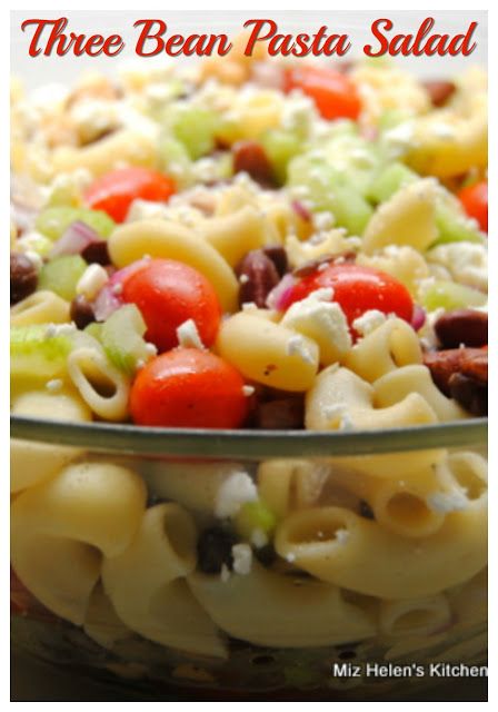 Three Bean Pasta Salad Recipe, Pasta Salad Recipes With Black Beans, 3 Bean Pasta Salad Recipe, Pasta Salad With Beans Recipes, Three Bean Pasta Salad, 3 Bean Pasta Salad, Pasta And Bean Salad Recipes, Pasta Salad With Kidney Beans, Kidney Bean Pasta Salad